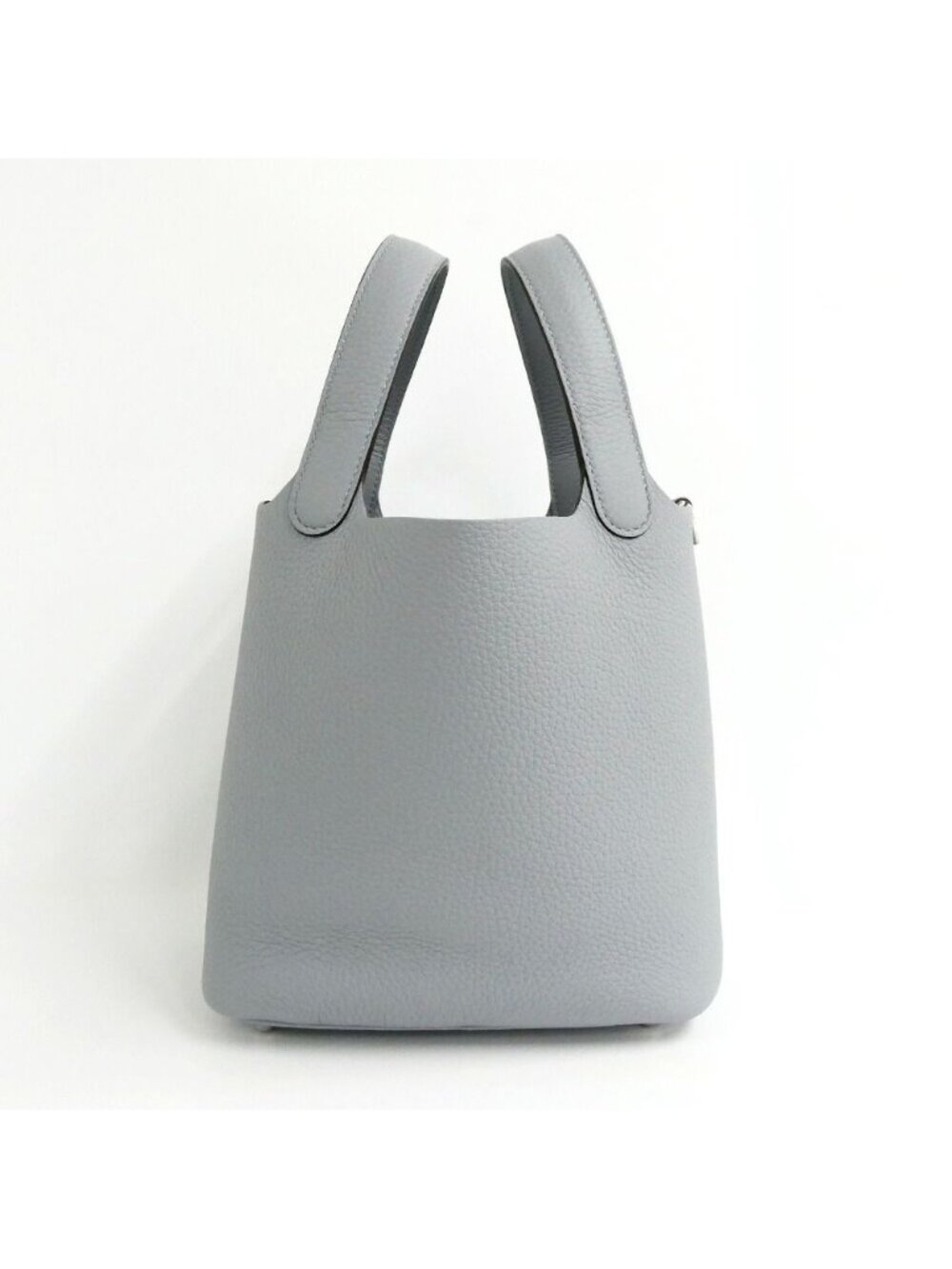Hermes Picotin Lock PM 18 Gris Perle Taurillon Clemence Silver Handbag - Picture 2 of 10